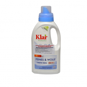 Συμπυκνωμένο οικολογικό υγρό απορρυπαντικό ρούχων Klar 500ml - για ευαίσθητα μάλλινα και μεταξωτά (50 πλυσεις)